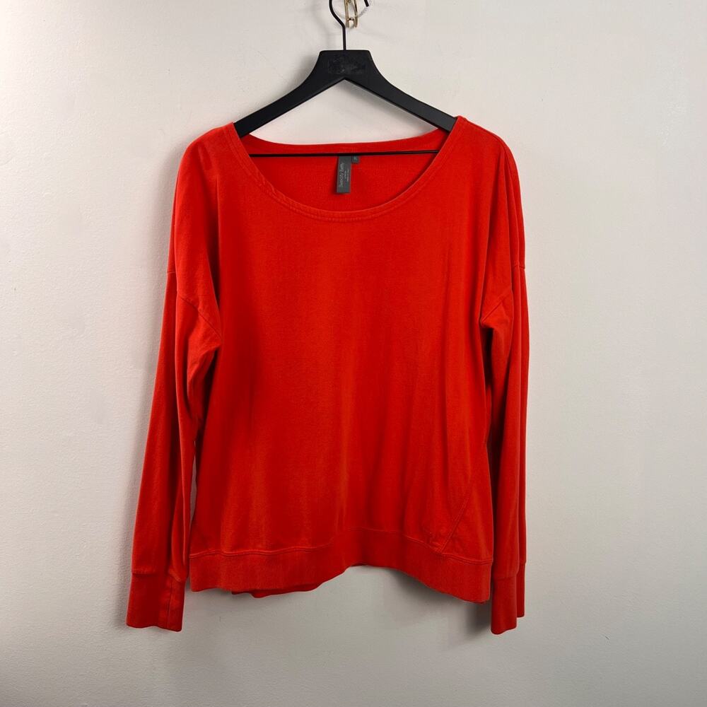 Sweaty Betty Orange Fleece Cotton Blend Pullover Long Sleeve Sweatshirt X-Large
